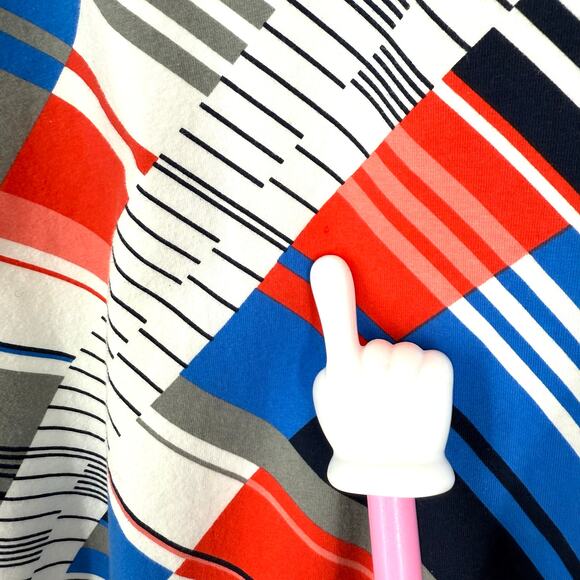 Alfred Dunner Plus Size 2X Red White Blue Artsy Blouse Shirt Top Summer Comfy - Picture 6 of 7